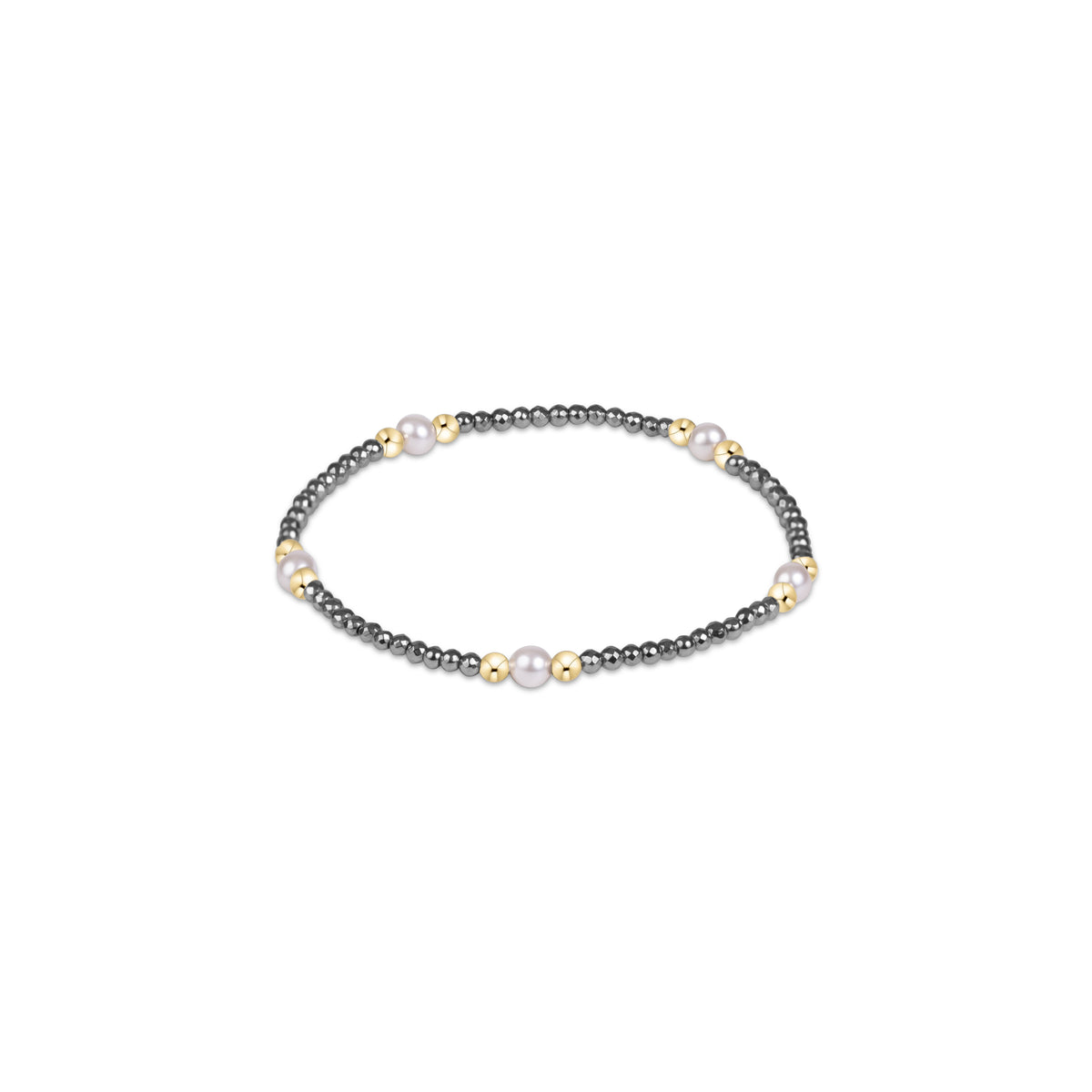 Purpose Pearl 4mm Silver Faceted Hematite Bracelet