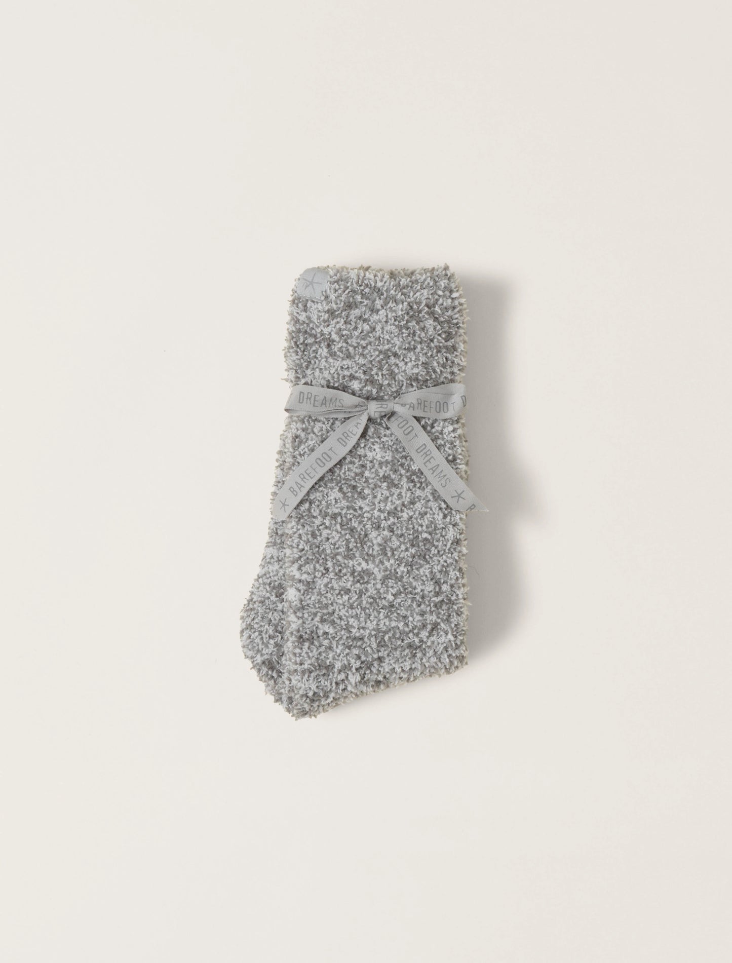 BU614 CC Heathered Women's Socks-Moonbeam/White