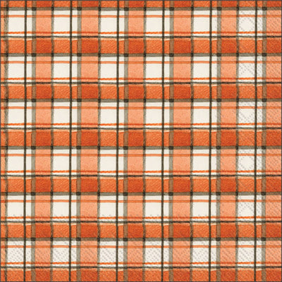 Orange and Gray Plaid