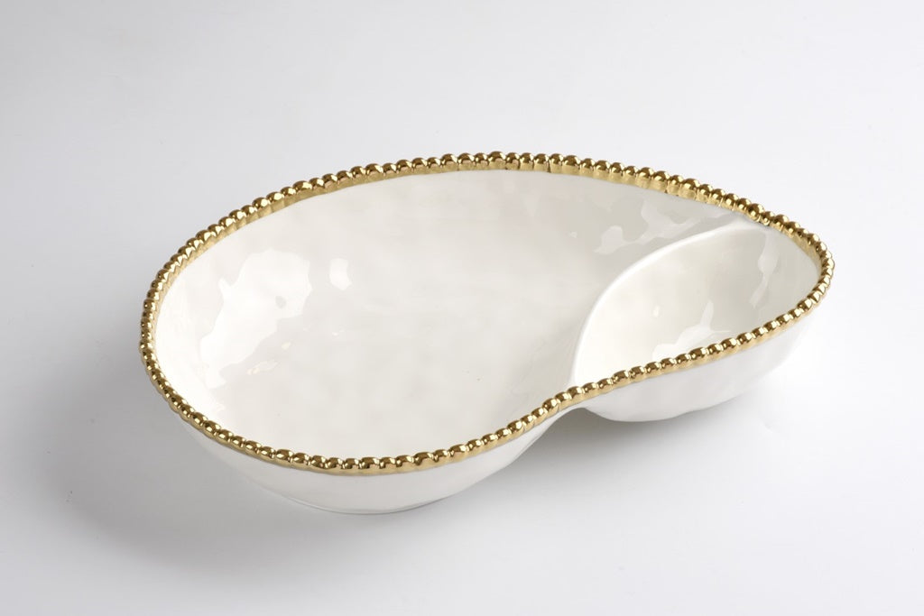 Gold Salerno 2 Section Serving