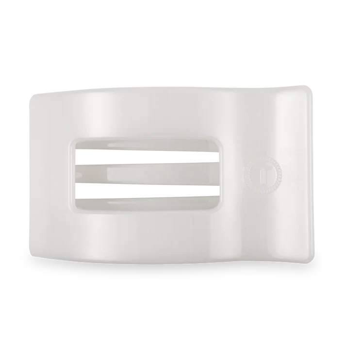 Rectangular Flat Hair Clip - Coconut White