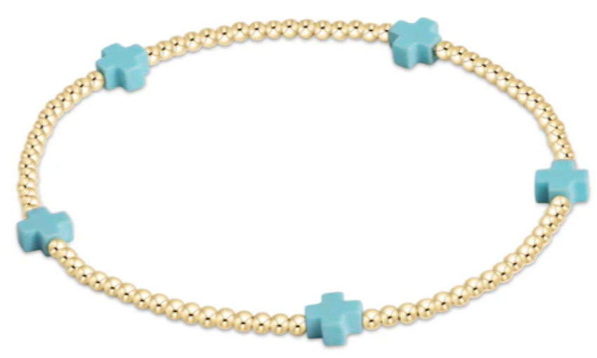 egirl Signature Cross Turquoise Pattern 2mm Bead