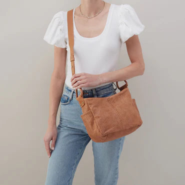 Sheila crossbody - saddle tooled emboss