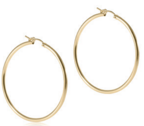 Round Gold 2" Hoop-Smooth