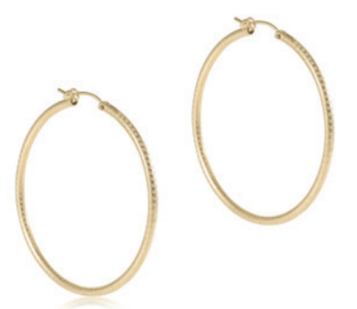 Round Gold 2" Hoop-Textured