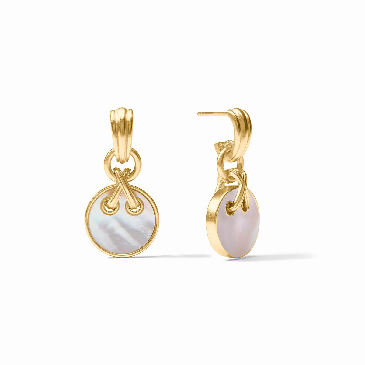 Essex Hoop & Charm Earring - Mother Of Pearl