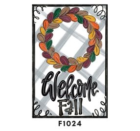 Welcome Fall Garden Glam Flag