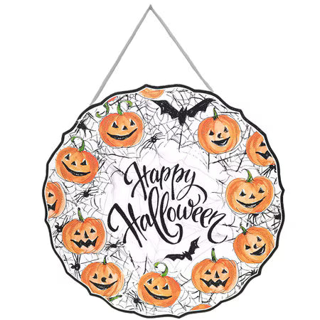 Spooky "Happy Halloween" PVC Door Hanger