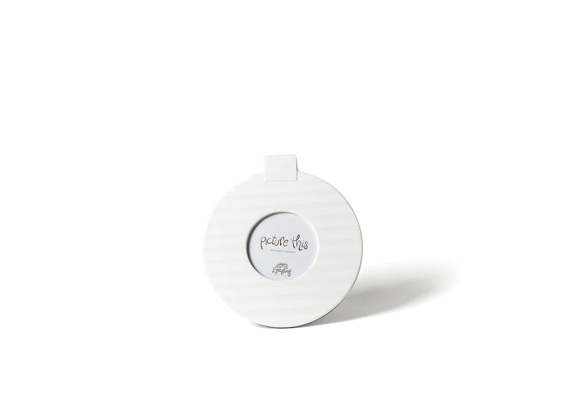 White Med Stripe Mini Rd Frame