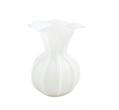 Large Ruffle Glass Vase