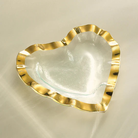 Ruffle Heart Bowl 8 " G201