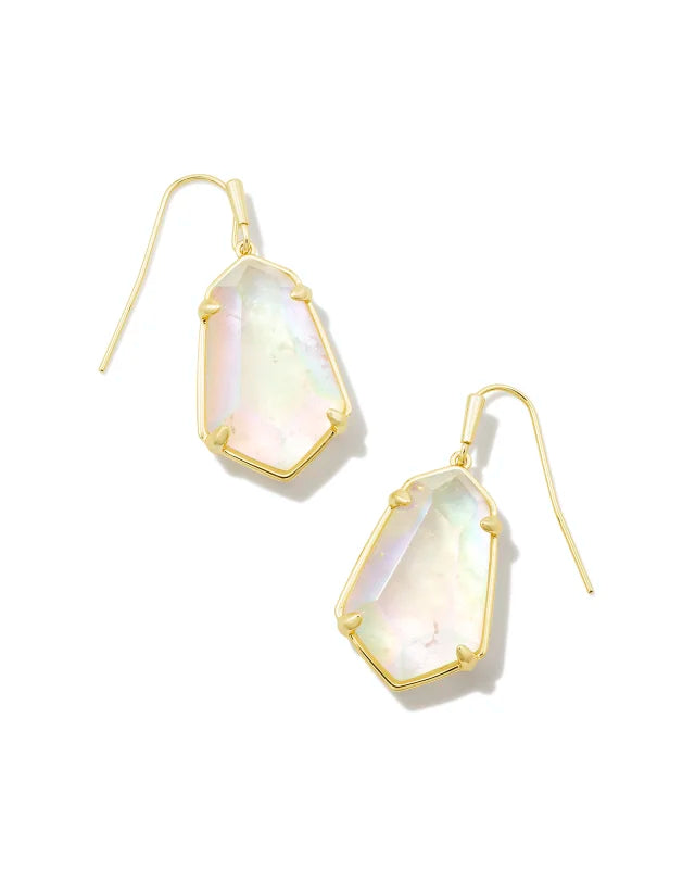 Alexandria Drop Earring-Gold Idid Rock