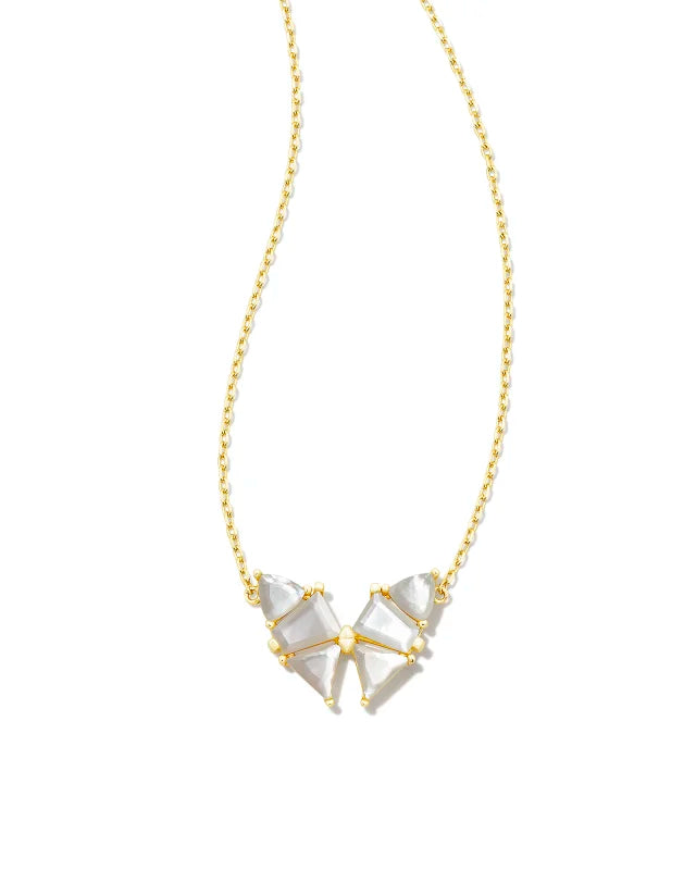 Blair Pend Necklace-Gold Ivory