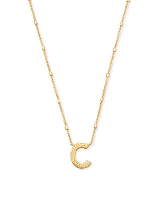 Letter C Gold Pendant Necklace