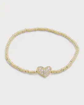 Ari Pave Heart Strch Brac-Gold