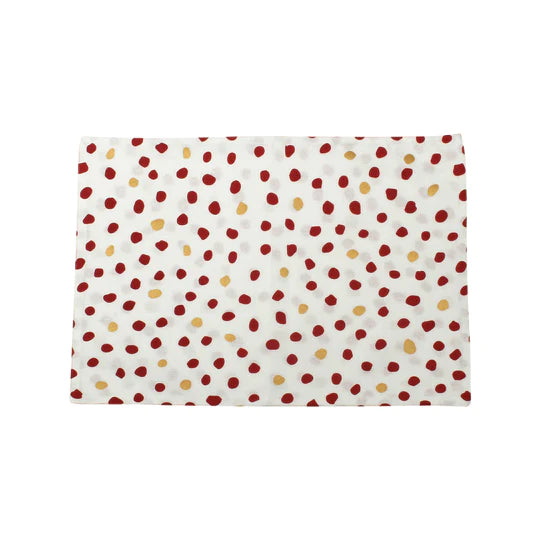 Dot Red/Gold Placemats-Set/4
