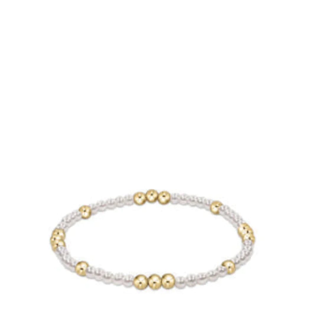 Worthy 3mm Bead Bracelet-Pearl