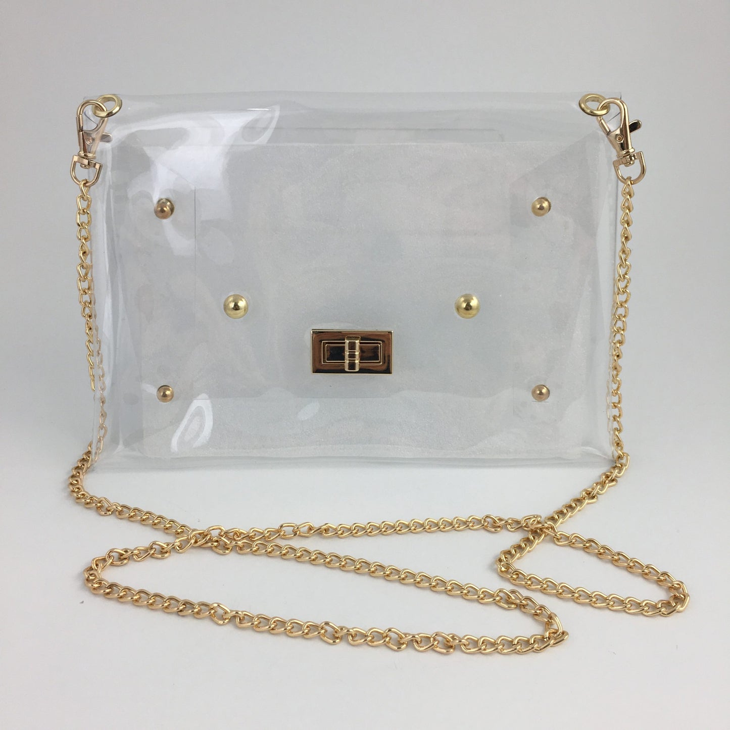 Gold Chain Clear Bag 1104