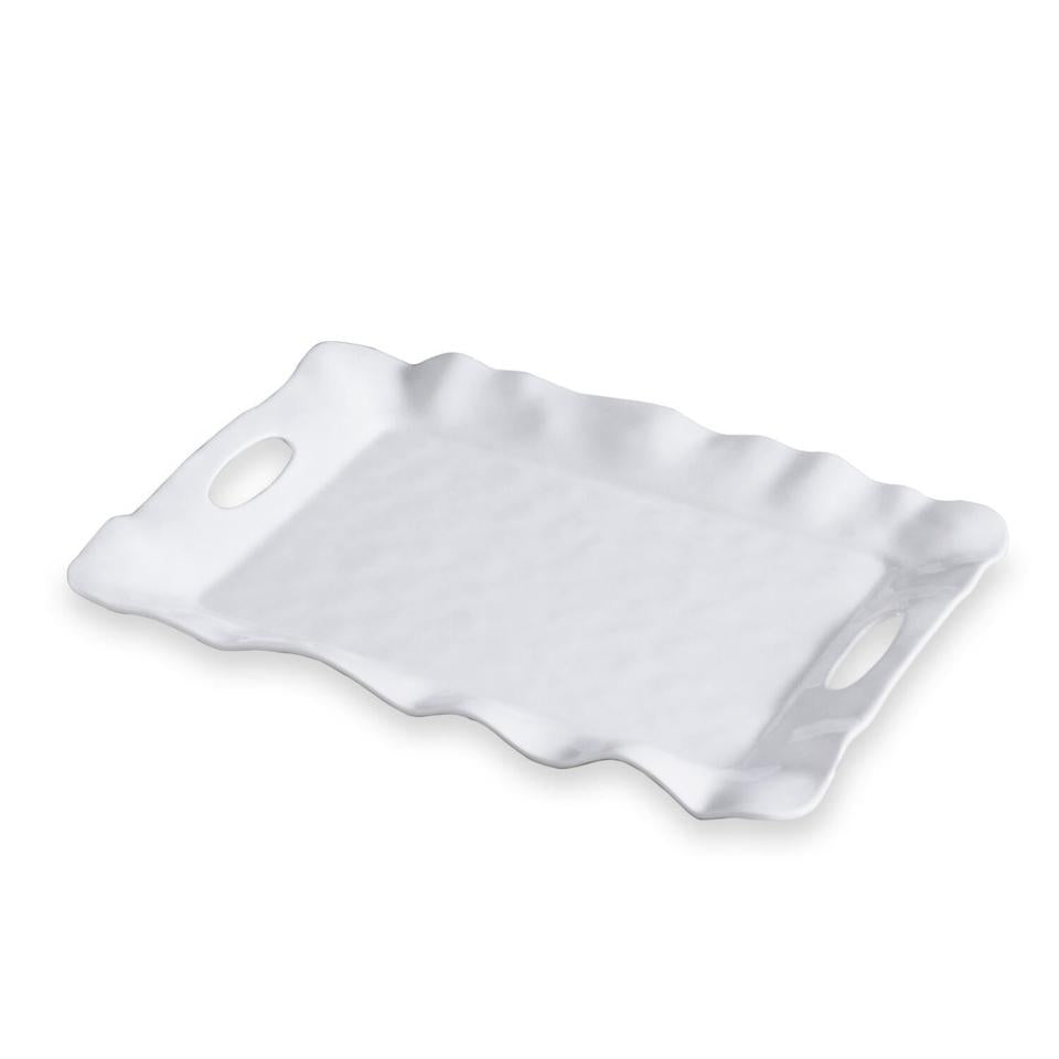 Havana Rect Tray w/handles-White 2410