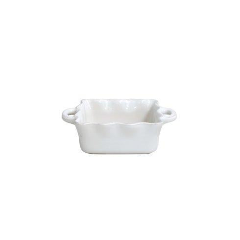 Small Square Ruffled Baker-Whit