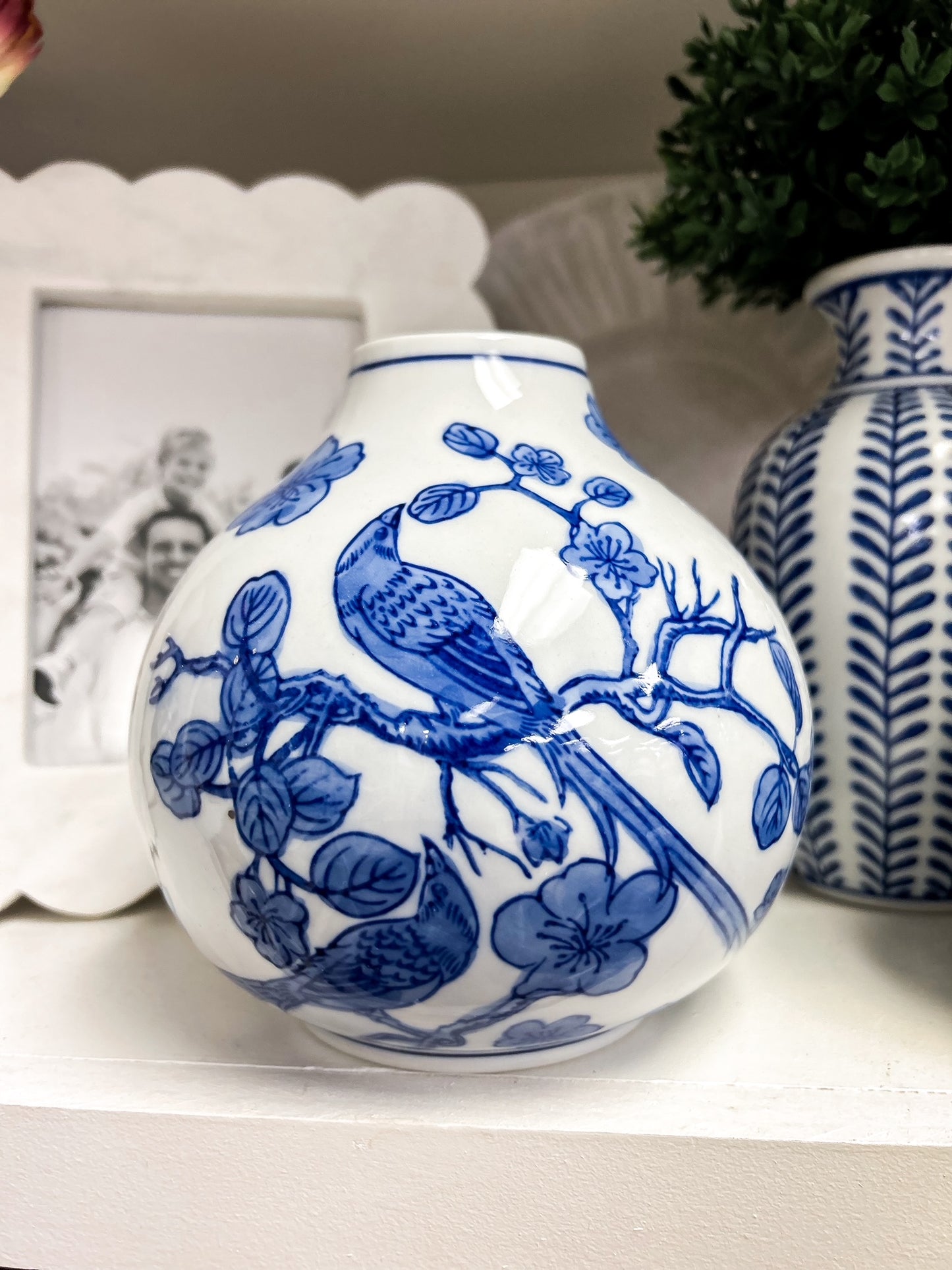 Blue and White Vase - F