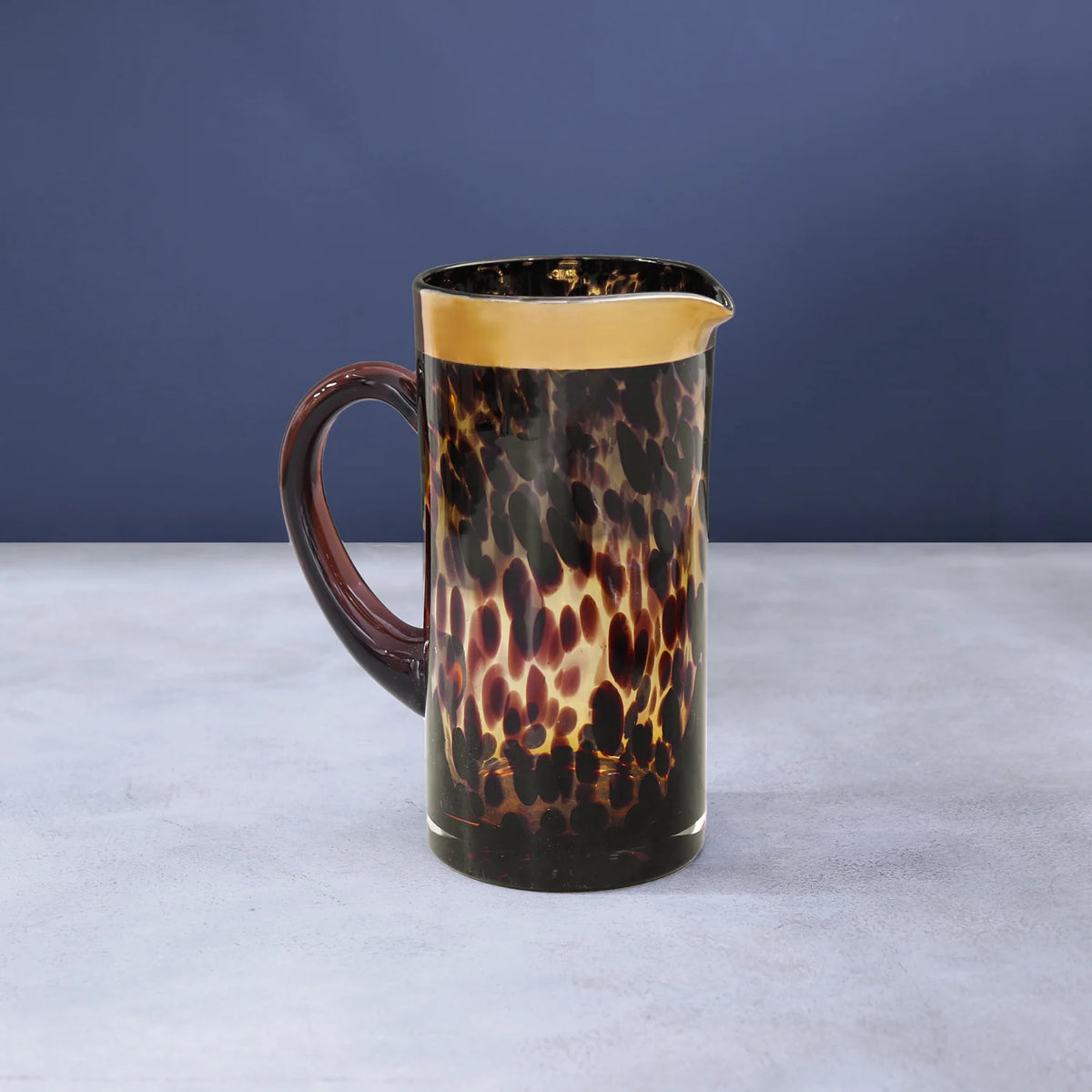 Glass Tortoise & Gold Pitcher