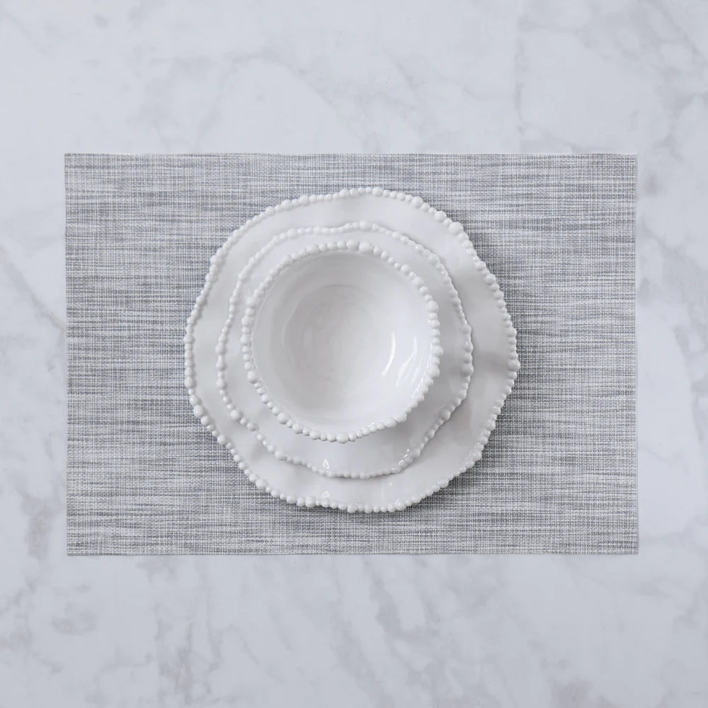Grey Woven Rectang Placemat S/4