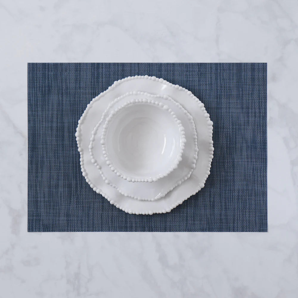 Navy Woven Rectang Placemat S/4