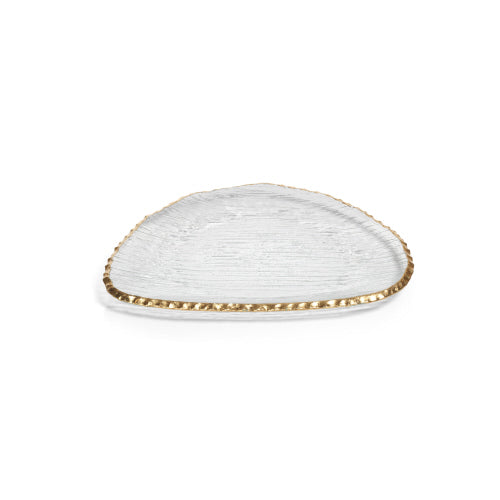 Organic Shape Plate 11.5" Gold