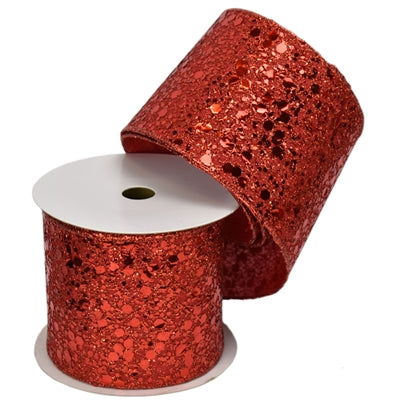 Metallic Red Flakes Ribbon-4 in