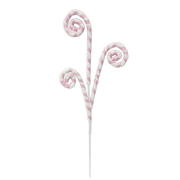 Pink & White Curly Pick, 29"
