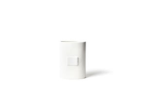 White Small Dot Big Oval Vase