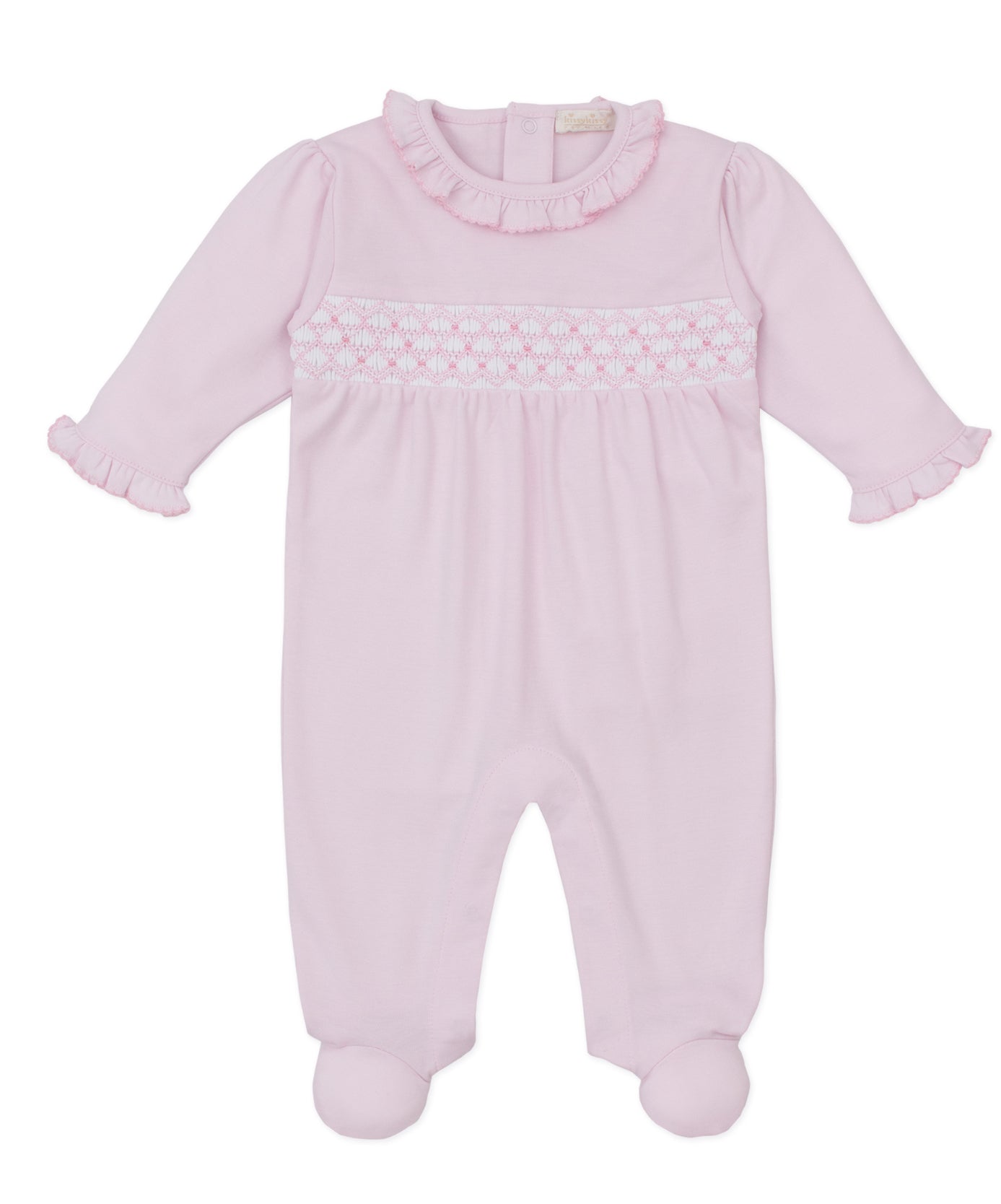 Footie w/ Hand Smock - Pink