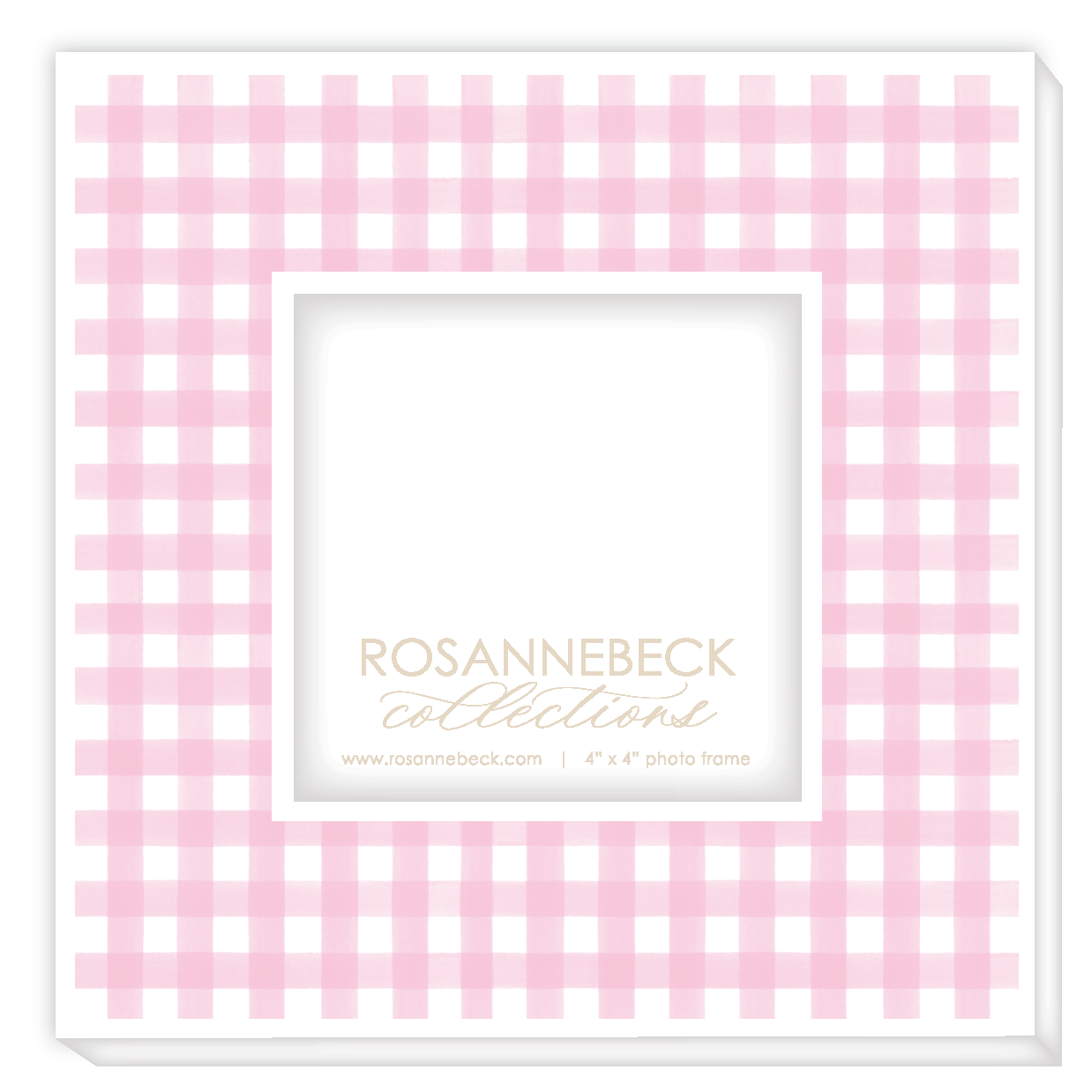 Light Pink Gingham Frame 4 X 4 (Copy)