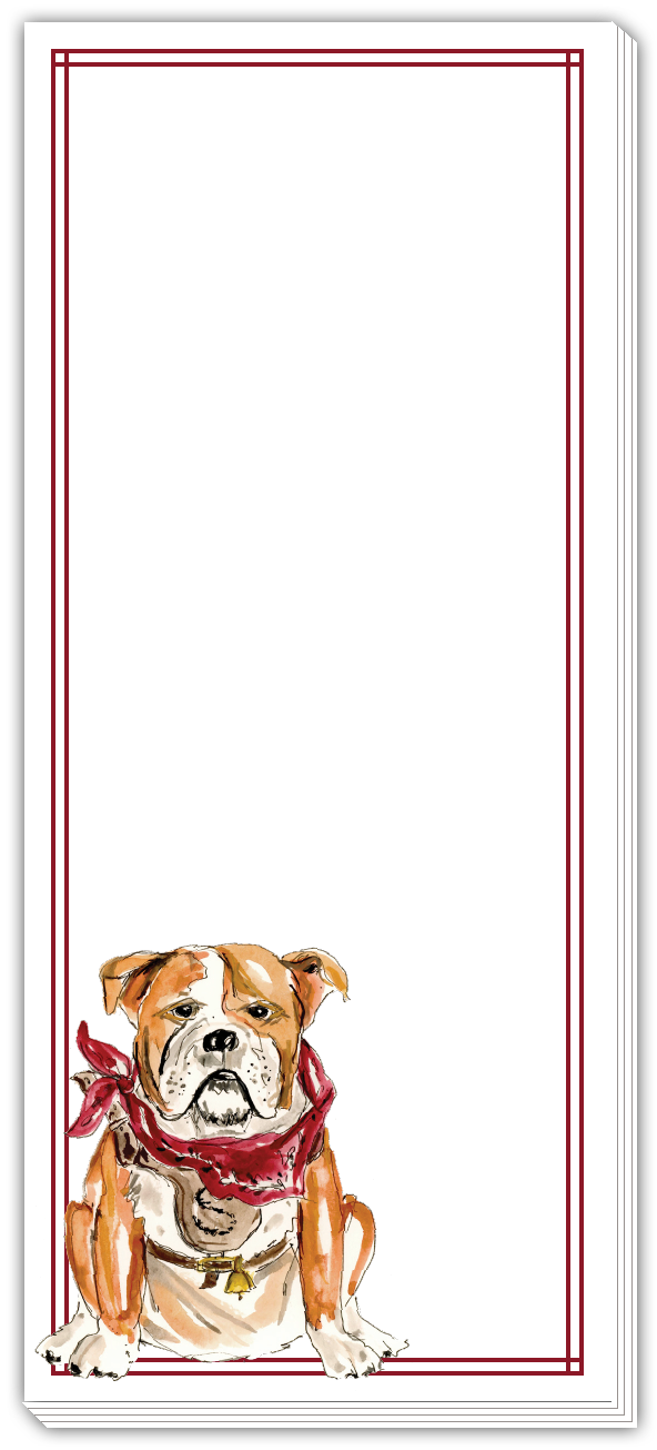 Skinny Notepad - Maroon & Gray Bulldog