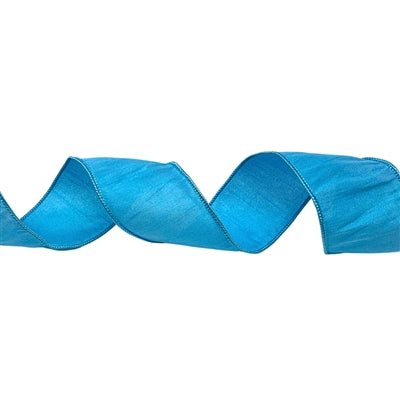 FAUX DUPIONI 2.5'' X 10 YD TURQUOISE