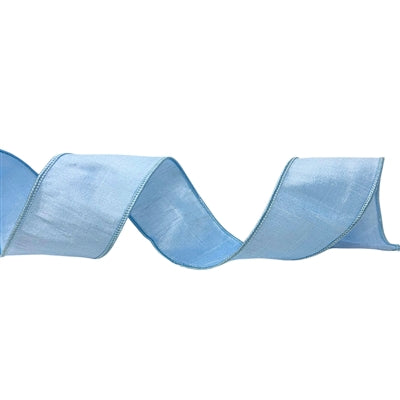 FAUX DUPIONI 2.5'' X 10 YD LIGHT BLUE