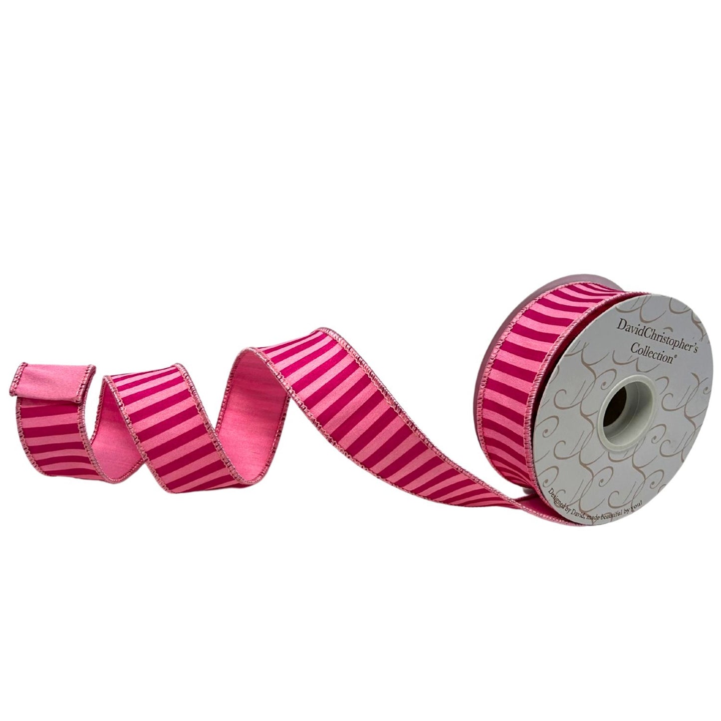 SPRING PINK STRIPE 1.5'' X10 YD