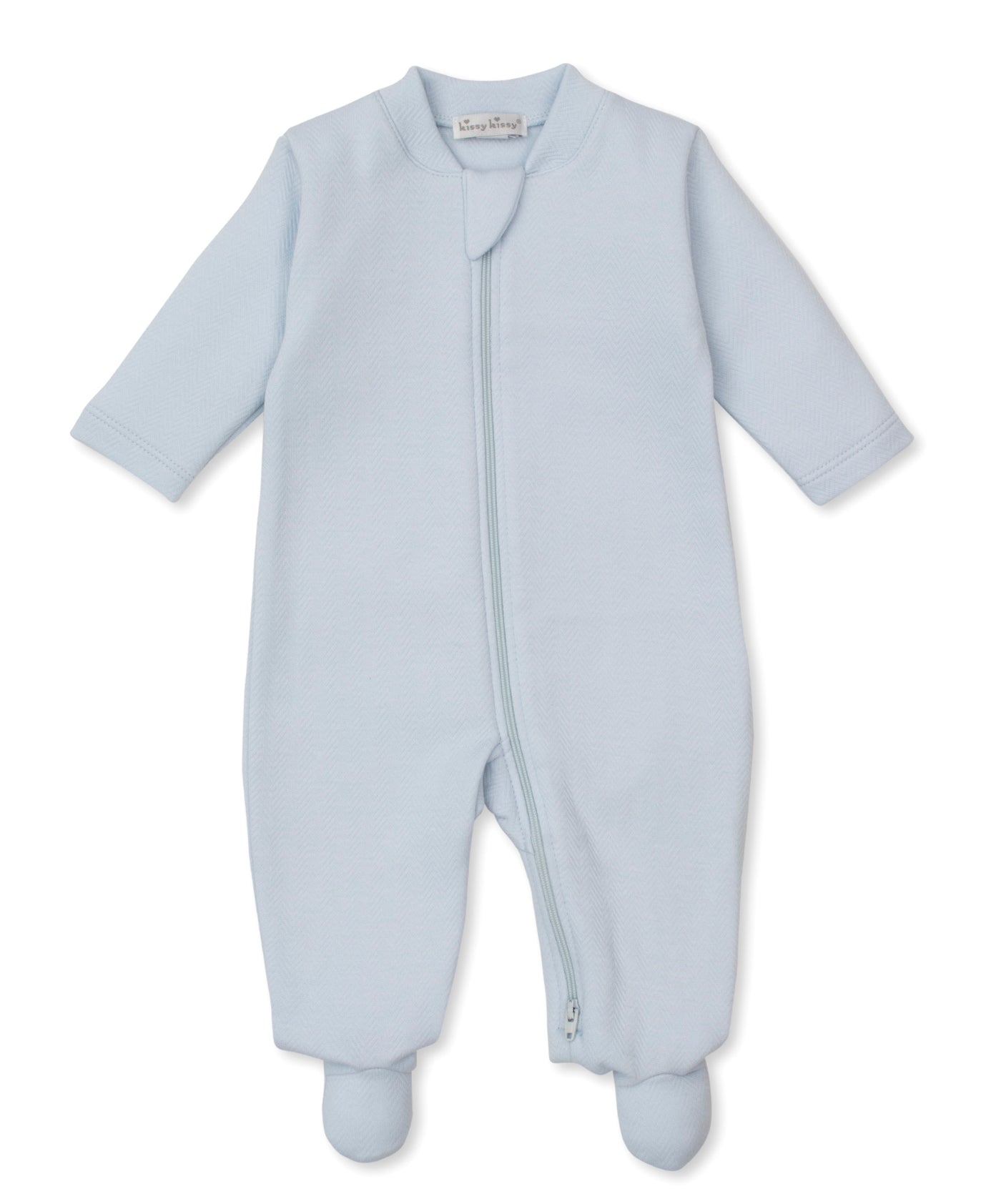 Sweet Homecoming Jacquard Footie - Blue