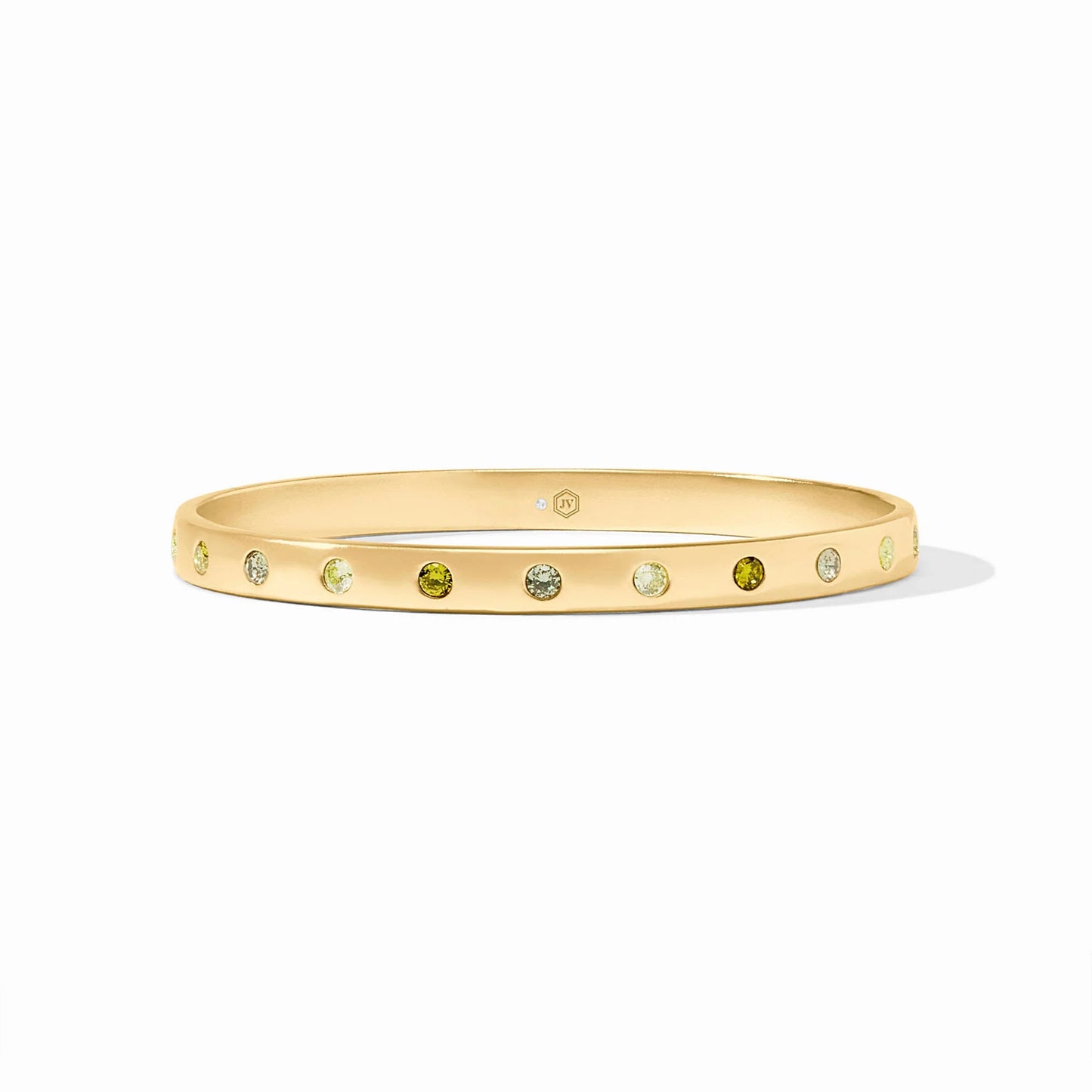 Rainbow Bangle - Gold- Shades of Jade - small
