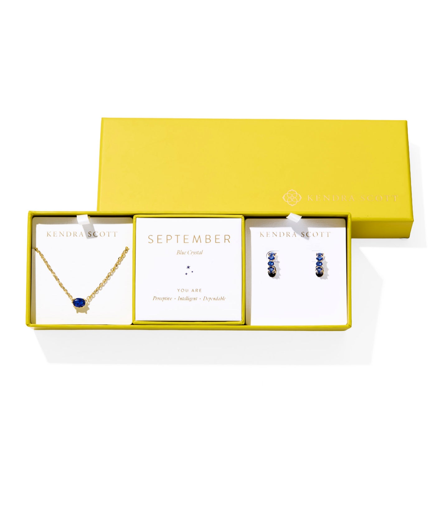 CAILIN BIRTHSTONE GIFT SET GOLD BLUE CRYSTAL - SEPTEMBER