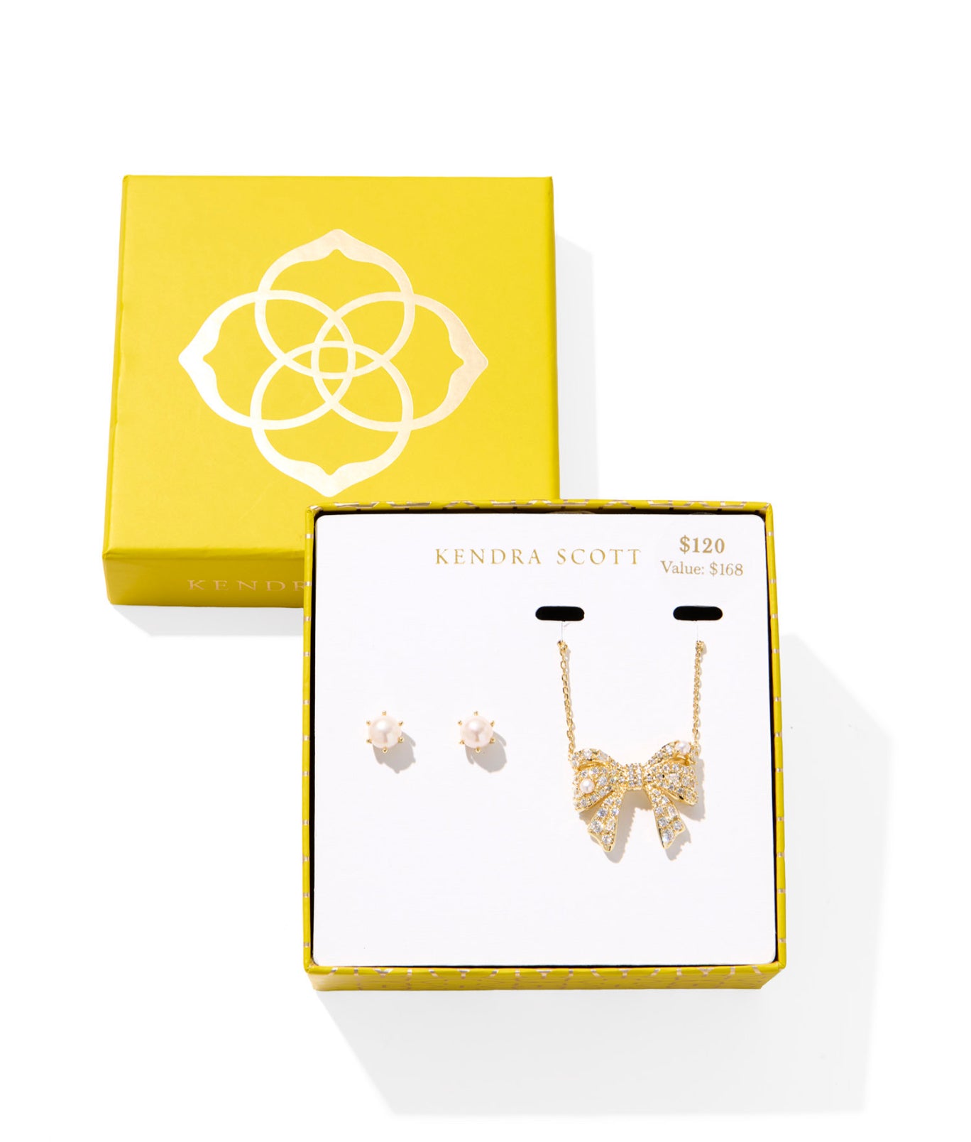 KRISTA BOW AND ASHTON GIFT SET GOLD WHITE MIX