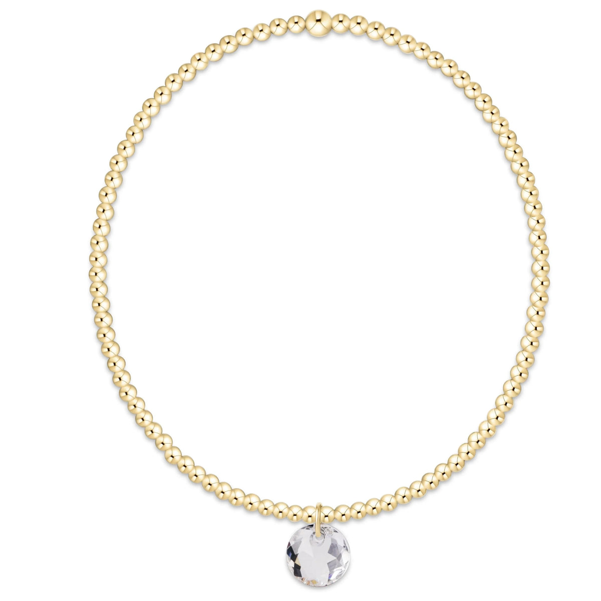 Classic Gold 2mm Bracelet - Reflection Small Charm 04