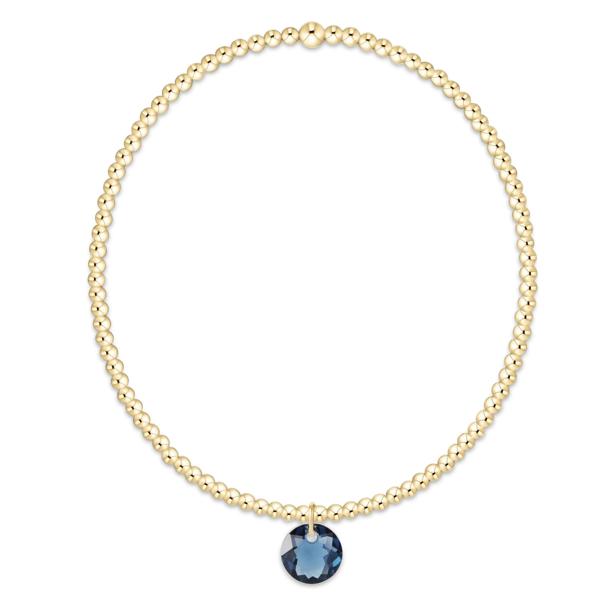 Classic Gold 3mm Extends Bracelet - reflection charm - 09
