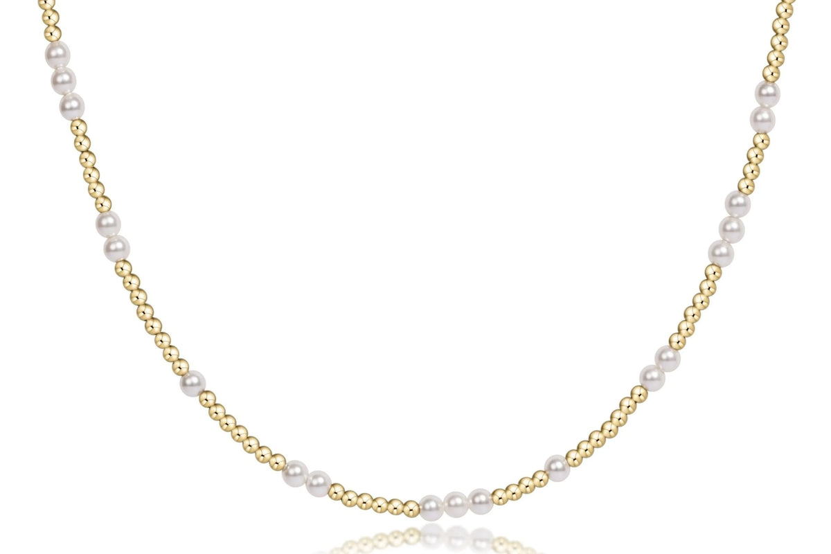 15" Choker Hope Unwritten 3mm-Pearl