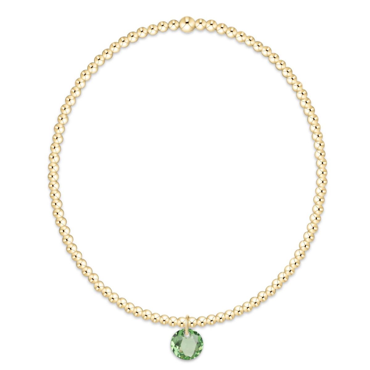 Classic Gold 2mm Bracelet - Reflection Small Charm 08