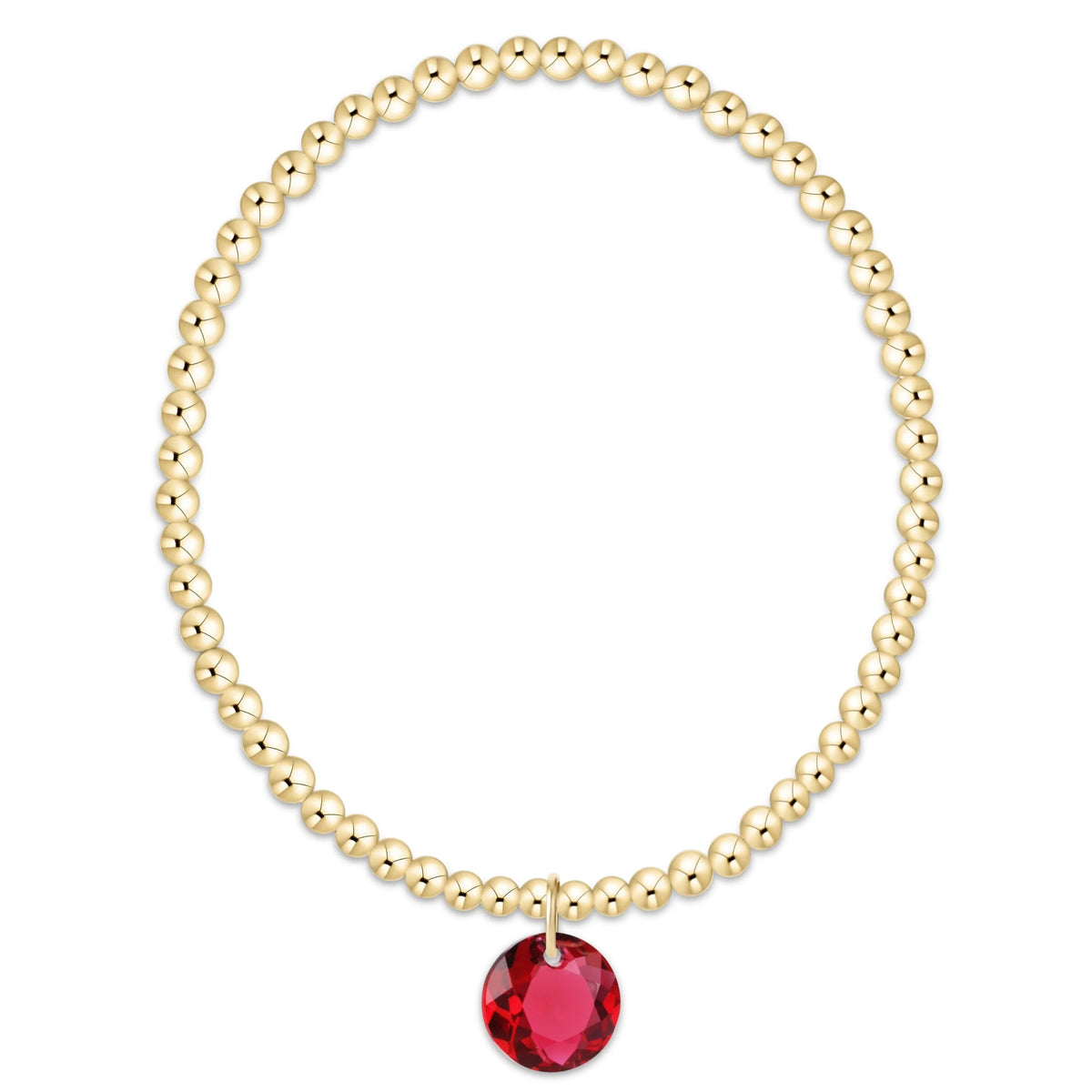 Classic Gold 3mm Extends Bracelet - reflection charm - 07
