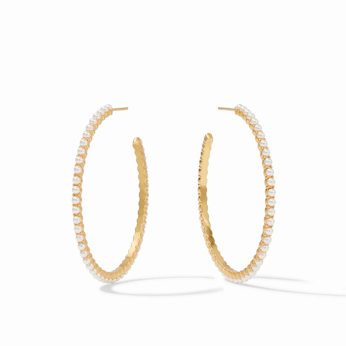 Juliet Hoop - Gold - Pearl - Large