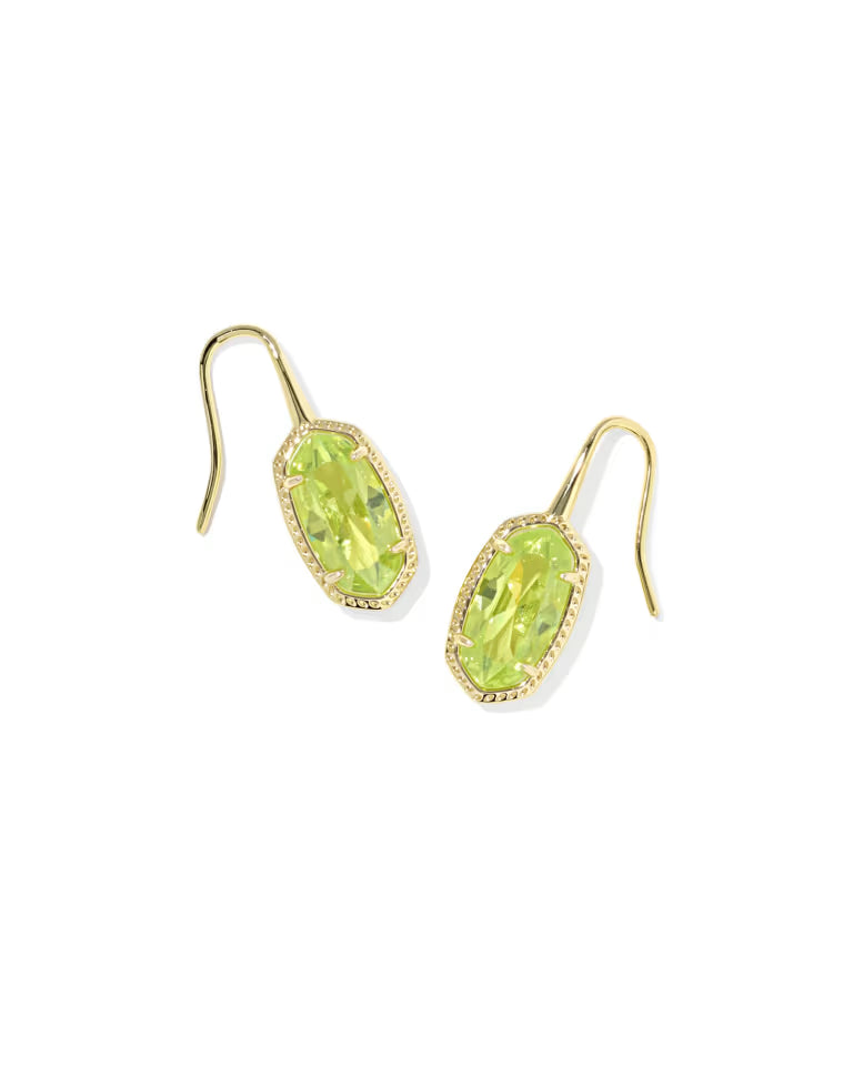Lee luxe light green drop earrings