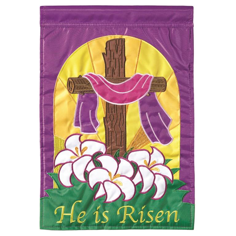 Easter Cross Risen Flag